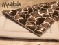 Preview: Kuscheldecke Tierfell Giraffe braun hell 50 x 70 cm
